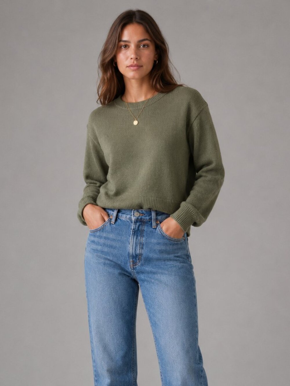 J. Crew Factory Drop-shoulder pullover sweater • size XS • CG762 • green